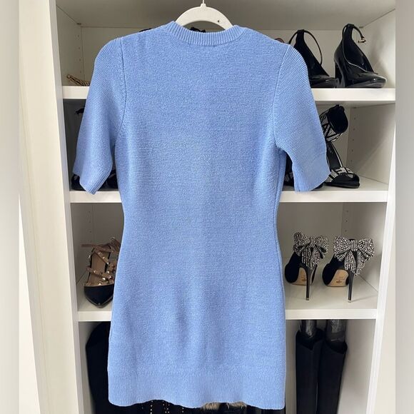 NWT GLOD BUTTON MINI KNIT DRESS BLUE  SIZE Small - Picture 14 of 14